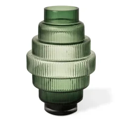 Outlet POLSPOTTEN Jarrón Steps S 30 cm, oscuro Verde