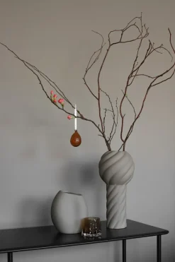 Sale Cooee Design Jarrón Twist pillar 34 cm, Sand Beige