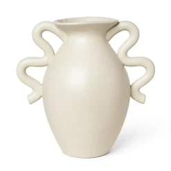 Ferm Living Jarrón Verso 27 cm, Cream Blanco