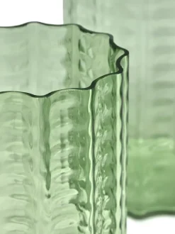Online Serax Jarrón Waves 04 Ø18x21 cm, Green-clear Verde