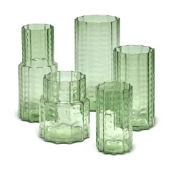 Online Serax Jarrón Waves 04 Ø18x21 cm, Green-clear Verde