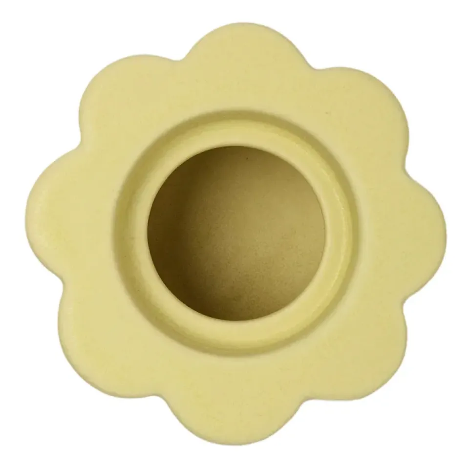 Clearance PotteryJo Jarrón/Candelabro Birgit 5 cm, Pale Yellow Amarillo