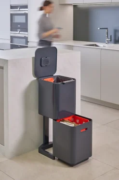 Clearance Joseph Joseph Totem Compact cubo de basura 40 L, Graphite Gris