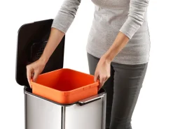 Hot Joseph Joseph Totem Compact cubo de basura 40 L, Stainless steel Plateado