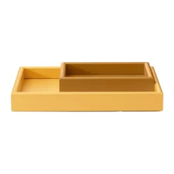 New Montana Juego de bandejas Arrange 2 piezas, Amber-acacia AmarilloNaranja