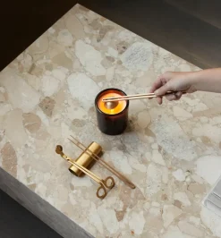 Online Audo Copenhagen Kit de cuidado para velas Clio 4 piezas, Latón Color dorado