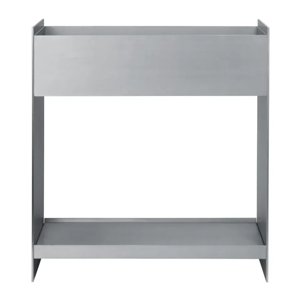 Ferm Living Lager plant box 65x60 cm, Aluminio Plateado