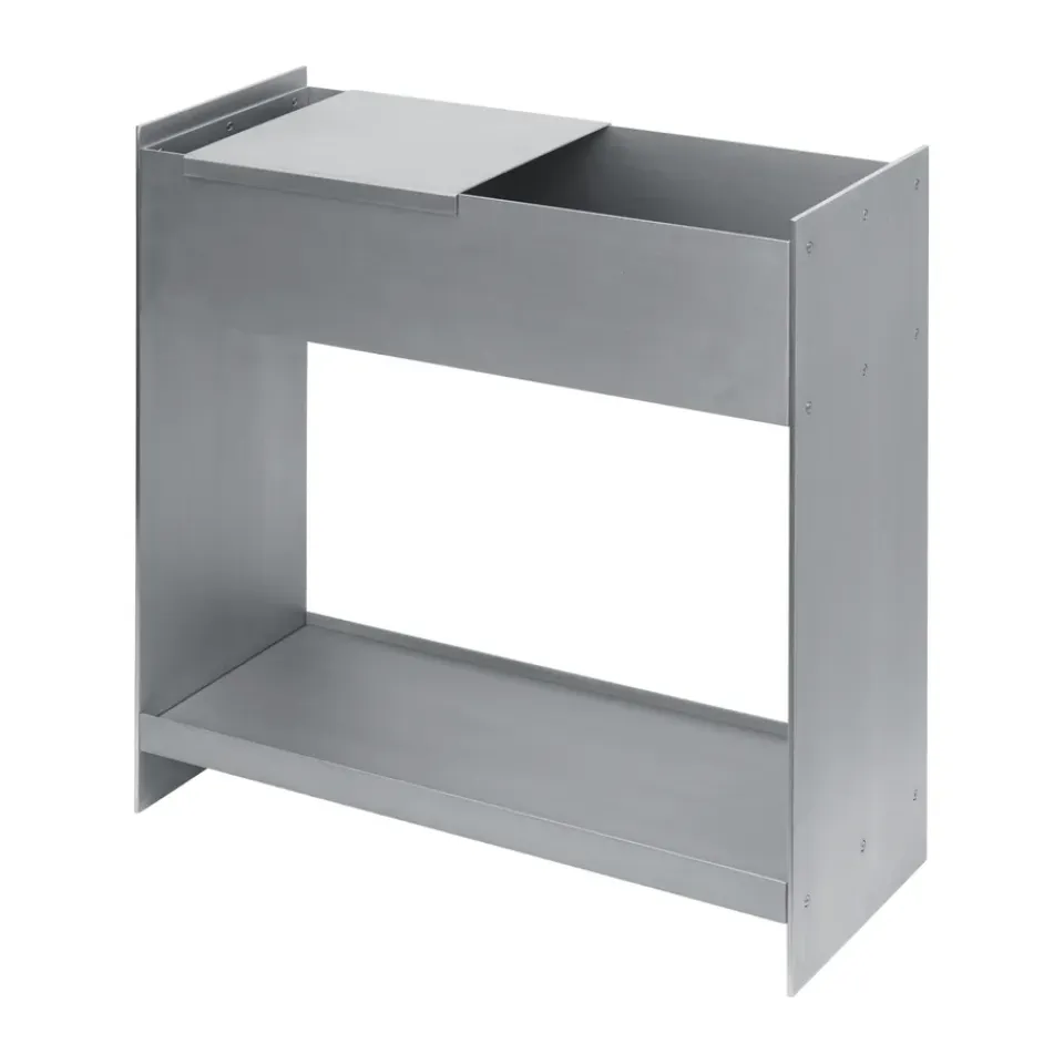 Ferm Living Lager plant box 65x60 cm, Aluminio Plateado