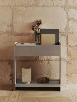 Ferm Living Lager plant box 65x60 cm, Aluminio Plateado