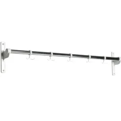 Essem Design Listón de ganchos Nostalgi 100 cm, cromo/blanco PlateadoBlanco