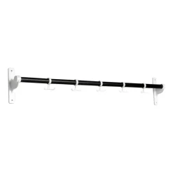 Best Essem Design Listón de ganchos Nostalgi 100 cm, roble teñido de negro-blanco NegroBlanco