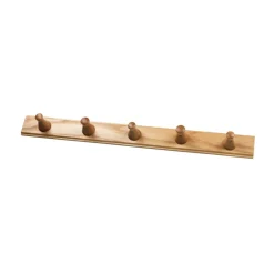 Clearance FDB Møbler Listón de ganchos Q3 Allé 5 ganchos, Oak nature lacquered Marrón