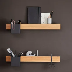 Gejst Listón magnético Flex Rail 60 cm, roble- Negro