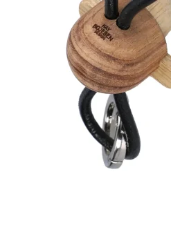 Best Kay Bojesen Denmark Llavero de mono de Kay Bojesen, Teca-limba, cuero negro Marrón