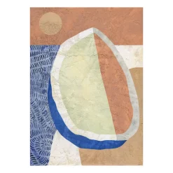 Paper Collective Lámina Calma 02, 30x40 cm NaranjaAzulBeige
