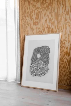 Clearance Fine Little Day Lámina Cavity, 50x70 cm BlancoNegro