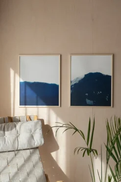 Sale Fine Little Day Lámina Dyeforindigo ocean 2 40x50 cm, azul-blanco AzulGrisBlanco