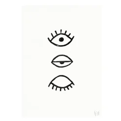 Sale Fine Little Day Lámina Eye Eye, 50 x 70 cm NegroBlanco