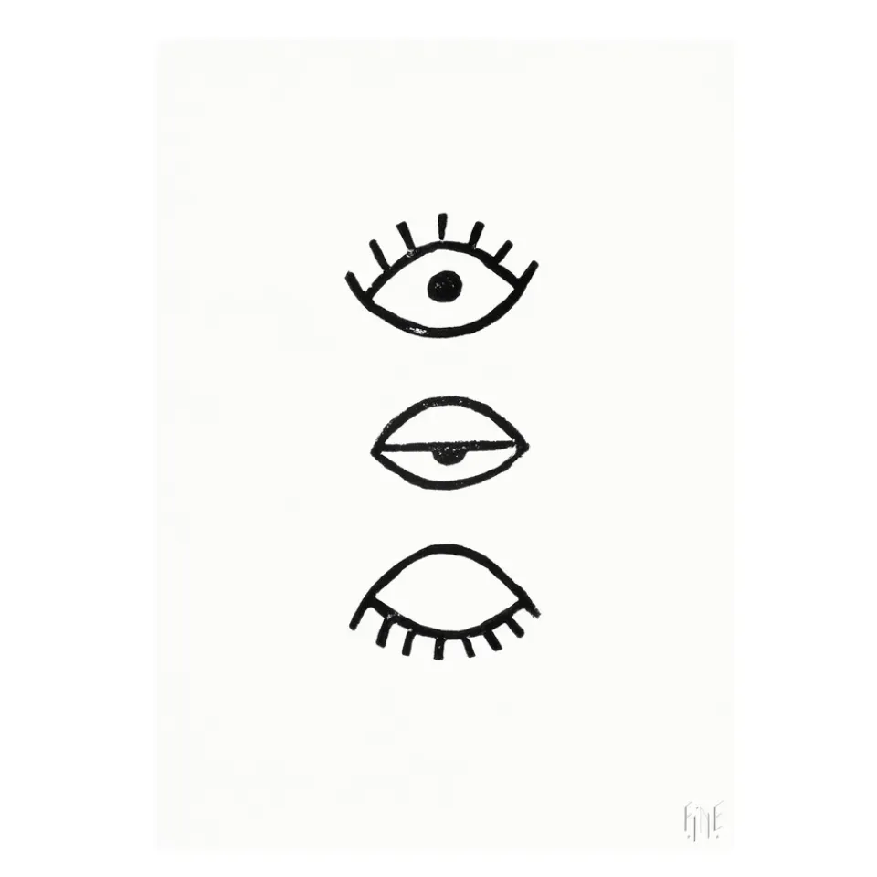 Sale Fine Little Day Lámina Eye Eye, 50 x 70 cm NegroBlanco