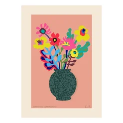 Best Paper Collective Lámina Flower Studies 02 (Sommar), 50x70 cm AzulBlanco