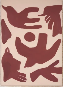 Paper Collective Lámina Flying High, 50x70 cm Rojo