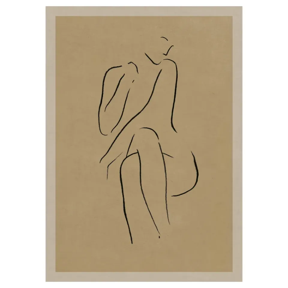 Clearance Paper Collective Lámina Grace I, 30x40 cm Beige