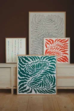 Sale Fine Little Day Lámina Green, 70x70 cm Verde