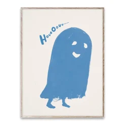 Best Paper Collective Lámina HouoOouu blue, 30x40 cm AzulBlanco