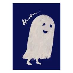Clearance Paper Collective Lámina HouoOouu white, 30x40 cm AzulBlanco