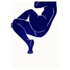 Paper Collective Lámina Linocut III, 50x70 cm Azul