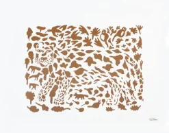 Hot Iittala Lámina Oiva Toikka Cheetah , 50x70 cm Marrón