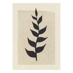 Online Paper Collective Lámina Plant Poem, 50x70 cm AzulNegro