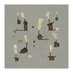 Hot Fine Little Day Lámina Sauna, 50x50 cm Gris