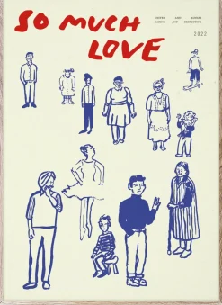 Discount Paper Collective Lámina So Much Love, 50x70 cm AzulBeigeRojo