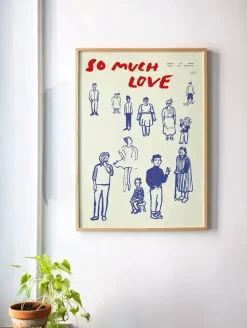 Discount Paper Collective Lámina So Much Love, 30x40 cm AzulBeigeRojo