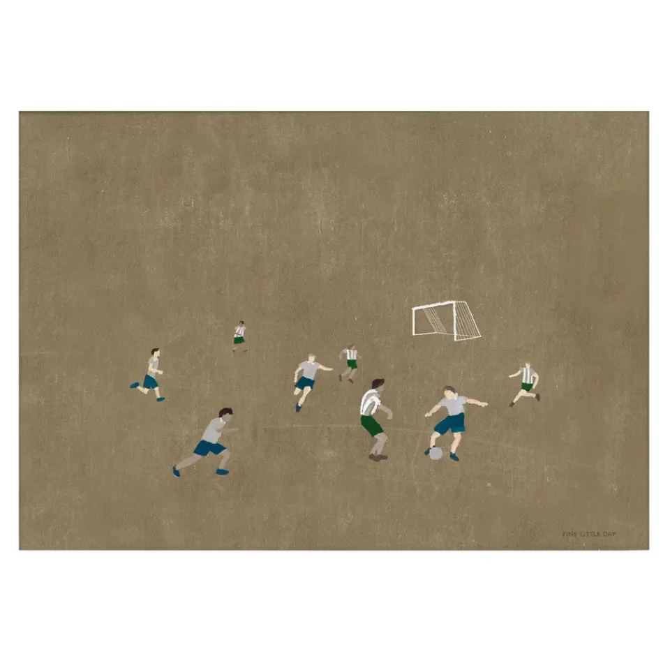 Best Fine Little Day Lámina Soccer 50x70 cm, Marrón