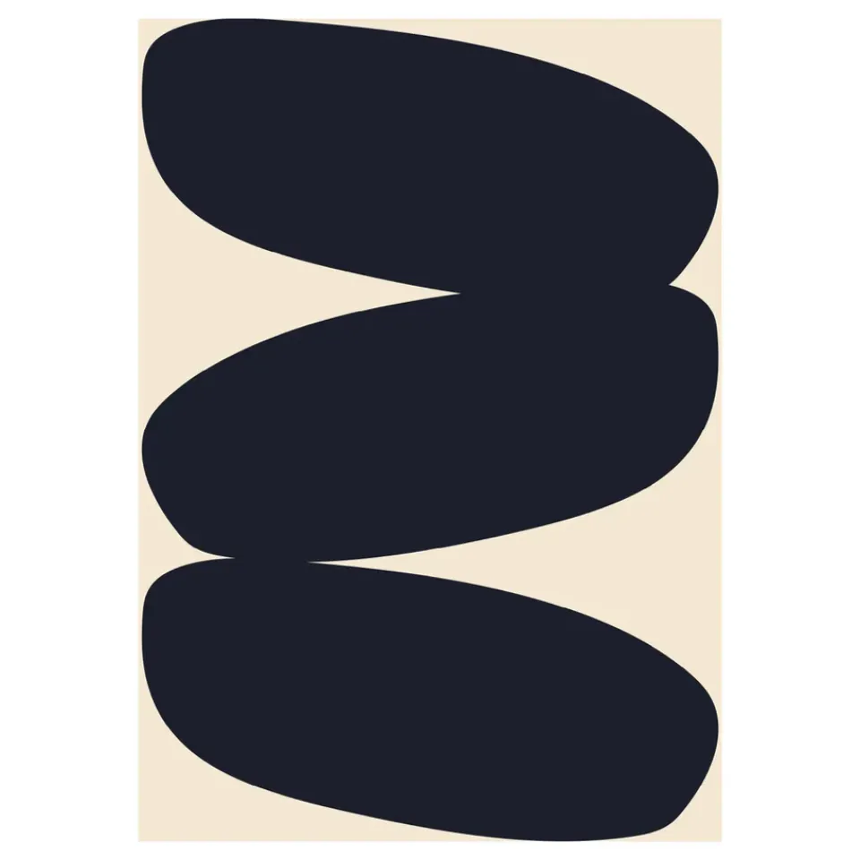 Outlet Paper Collective Lámina Solid Shapes 01, 50x70 cm Negro