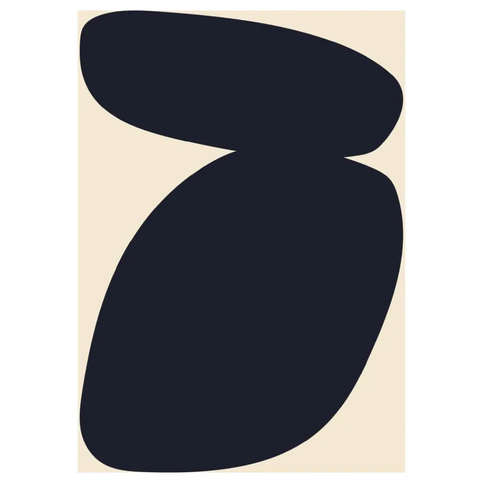 Clearance Paper Collective Lámina Solid Shapes 03, 50x70 cm Negro