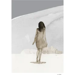 Discount Anna Bülow Lámina Summer, 50x70 cm BeigeGrisBlanco