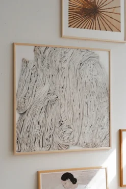 Sale Fine Little Day Lámina Textur, 70x70 cm GrisBlanco