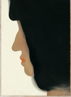 Hot Paper Collective Lámina The Black Hair, 50x70 cm NegroMarrónBeige
