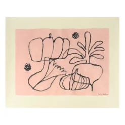 Best Fine Little Day Lámina Vegetable, 40x50 cm Rosa