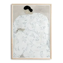 Outlet Fine Little Day Lámina White Flower 50x70 cm, Nude BeigeAzulNegroBlanco