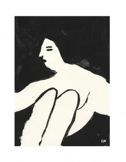 Discount Fine Little Day Lámina Woman, 40x50 cm Blanco