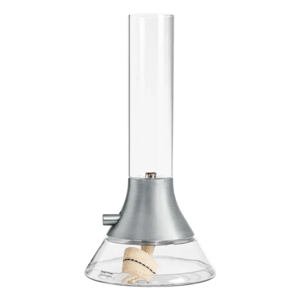 Online Design House Stockholm Lámpara de parafina Fyr 31 cm, Transparente-plata Plateado