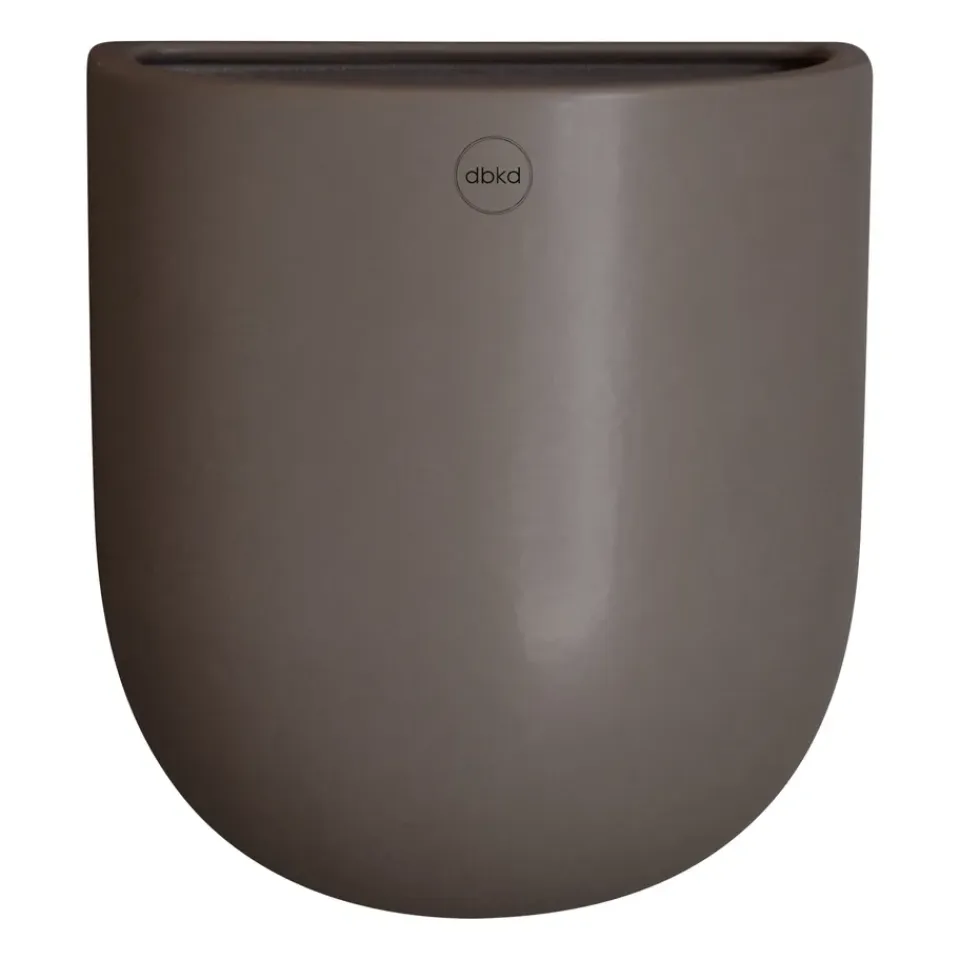 New DBKD Maceta colgante de pared Cut dust, Large 17 cm BeigeGris