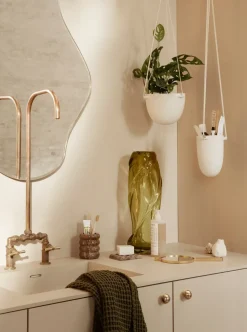 Outlet Ferm Living Maceta colgante Speckle Ø20,5 cm, Off-white BeigeBlanco