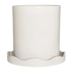 Outlet OYOY Maceta con base Nami large Ø27 cm, White Blanco