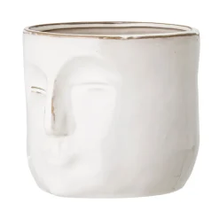 Clearance Bloomingville Maceta con cara 16,5x18 cm, Blanco