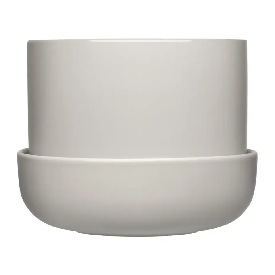 Iittala Maceta con plato Nappula Ø17 cm altura 13 cm, claro Gris